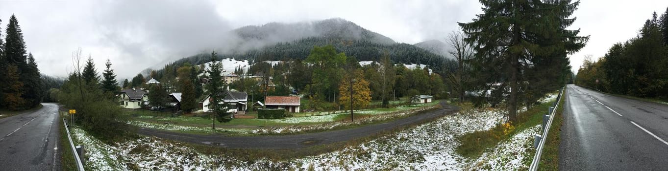 Panorama from the village Maluzina in Slovakia