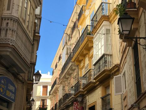 Architecture in the streets of Cadiz Spain
