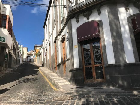 Street going up hill in Arucas Gran Canaria