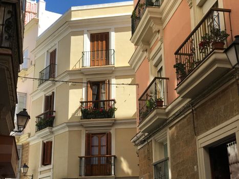 Architecture in the streets of Cadiz Spain