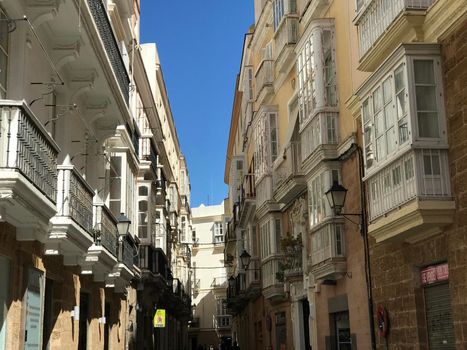 Architecture in the streets of Cadiz Spain