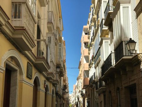 Architecture in the streets of Cadiz Spain