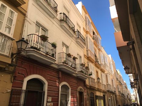 Architecture in the streets of Cadiz Spain