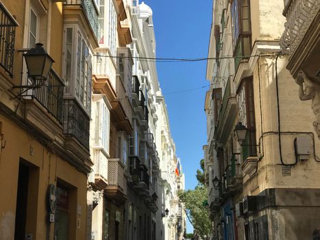 Architecture in the streets of Cadiz Spain