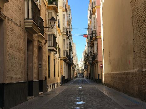 Architecture in the streets of Cadiz Spain