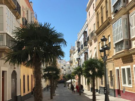 Architecture in the streets of Cadiz Spain