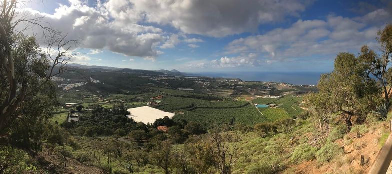 Panorama view from mount Arucas in Gran Canaria