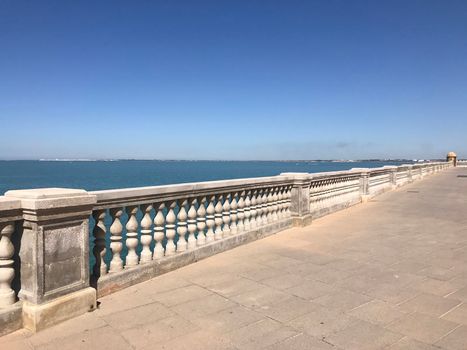 Boulevard next to the Parque Genoves in Cadiz Spain