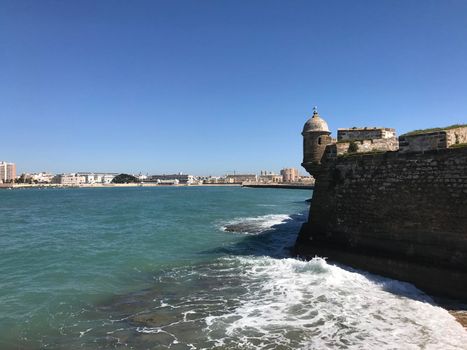 Castle of San Sebastian in Cadiz Spain