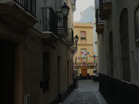 Narrow street in Cadiz Spain