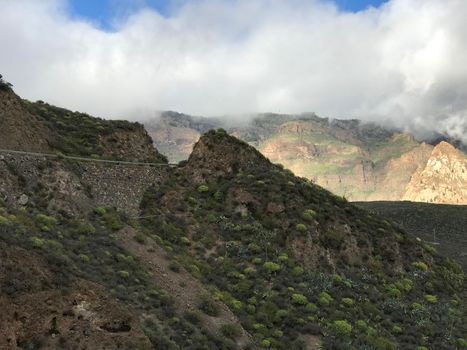 Road at Riscos de Tirajana in Gran Canaria