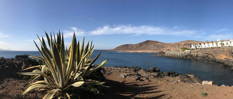 Panorama from Confital at La Isleta in Las Palmas Gran Canaria