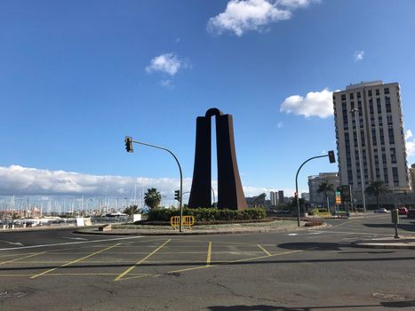 Monument at a roundabout in Las Palmas Gran Canaria