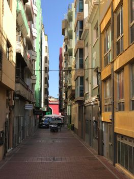 Street around playa de Las Canteras in Las Palmas Gran Canaria