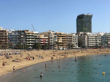 Playa de Las Canteras in Las Palmas Gran Canaria