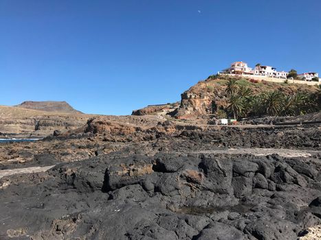 Houses on the hill at Agaete Gran Canaria Canary Islands Spain