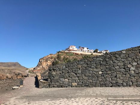 Houses on a hill in Agaete Gran Canaria Canary Islands Spain