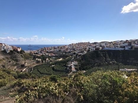 looking over Las Palmas old town Gran Canaria