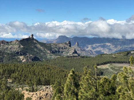 View from Pico de las Nieves the highest peak of the island of Gran Canaria