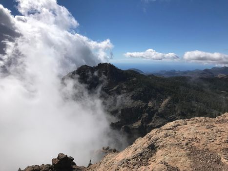 View from Pico de las Nieves the highest peak of the island of Gran Canaria