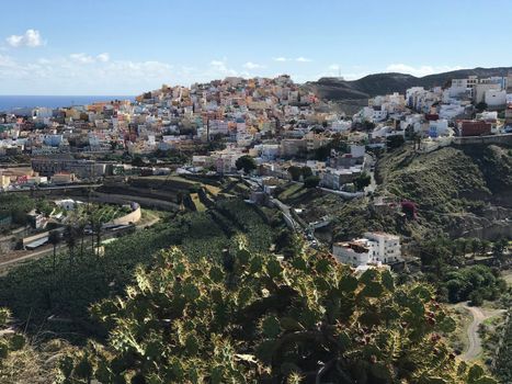 Looking over Las Palmas old town Gran Canaria