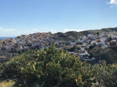 Looking over Las Palmas old town Gran Canaria