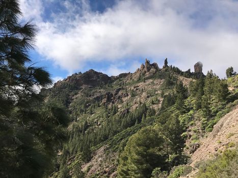 Roque Nublo a volcanic rock on the island of Gran Canaria