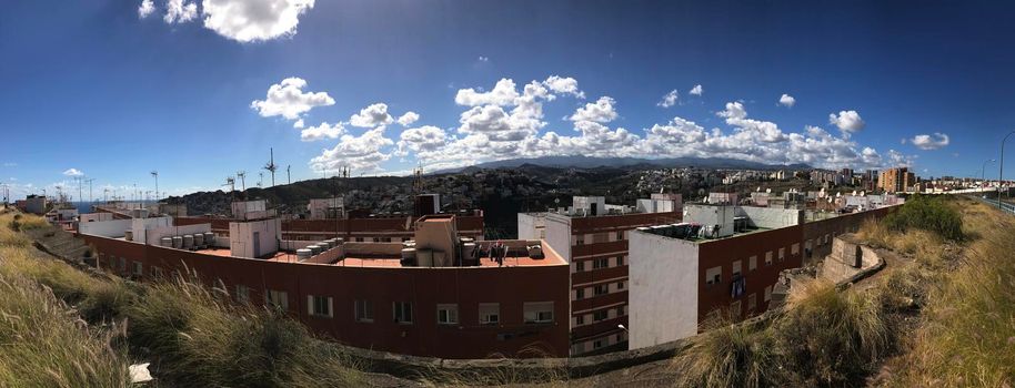 Panorama from urban housing in Las Palmas Gran Canaria