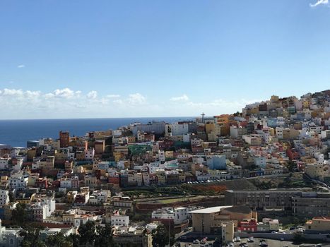 Looking over Las Palmas old town Gran Canaria