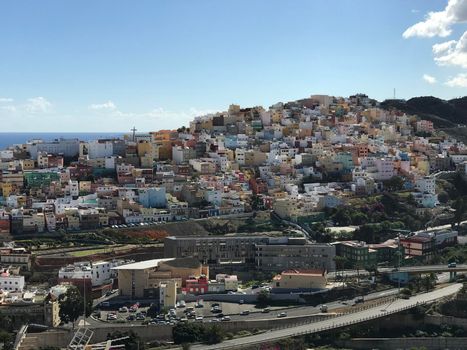 Looking over Las Palmas old town Gran Canaria