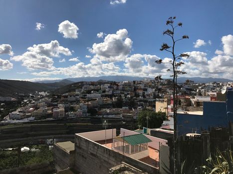 Looking over Las Palmas old town Gran Canaria