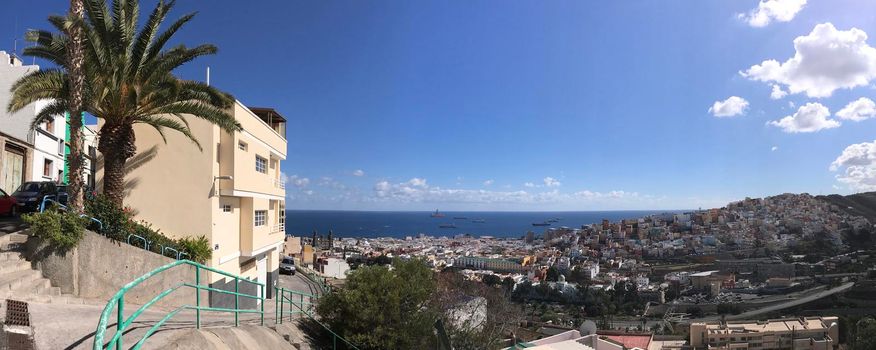 Panorama from Las Palmas old town Gran Canaria