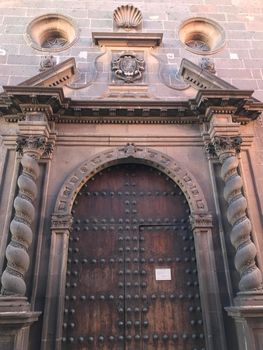 Door from the Roman Catholic Diocese of Canarias in Las Palmas Gran Canaria