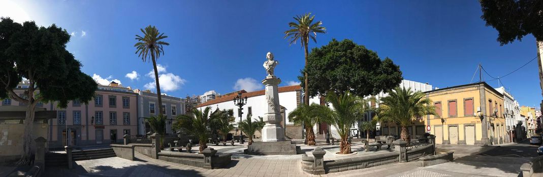 Panorama from Plaza de san francisco in Las Palmas Gran Canaria Canary Islands