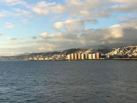 Skyline from Las Palmas Gran Canaria Canary islands