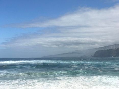 Wild coast at Puerto de la Cruz Tenerife canary islands