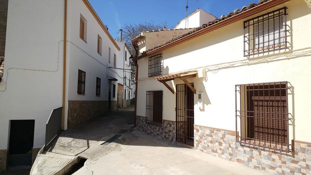 Small street in Huelga Utrera Spain