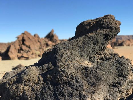 Landscape around Mount Teide a volcano on Tenerife in the Canary Islands