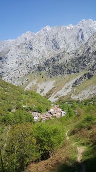 Village Caín de Valdeón in Spain