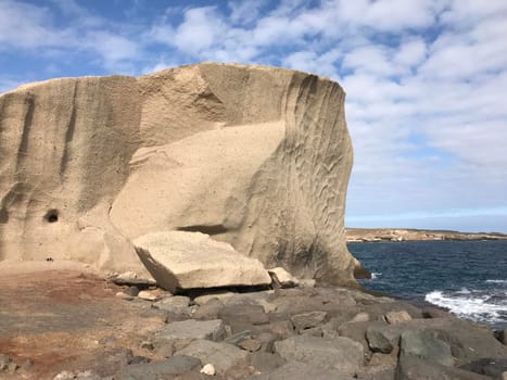 A big rock at the coast of San Miguel de Tajao in Tenerife