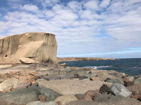 A big rock at the coast of San Miguel de Tajao in Tenerife