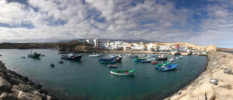 Panorama from the harbour in San Miguel de Tajao Tenerife