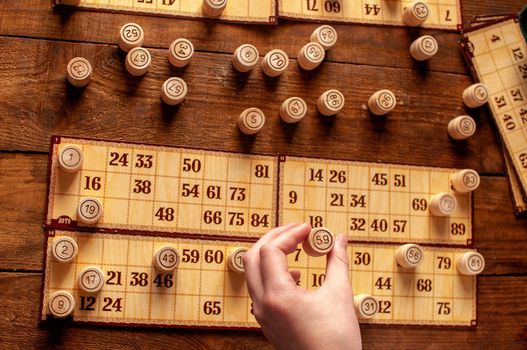 homemade family vintage interesting lotto bingo game