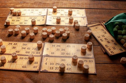 homemade family vintage interesting lotto bingo game