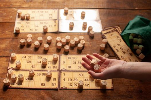 homemade family vintage interesting lotto bingo game
