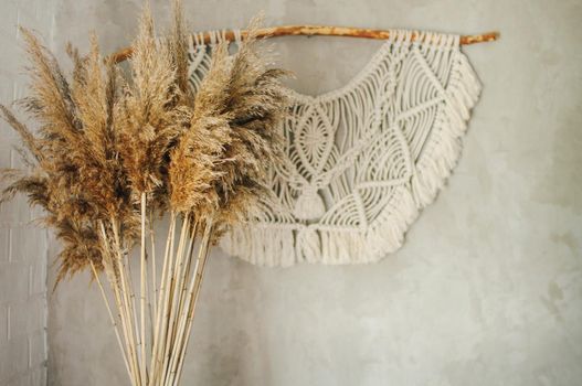 Beautiful boho macrame wall panel will add a cozy atmosphere and charm to any space in your home