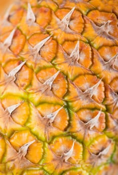 Ripe whole pineapple isolated on white.