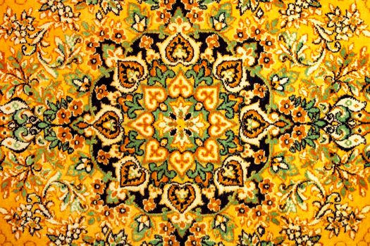 View from the front. Brown with yellow.