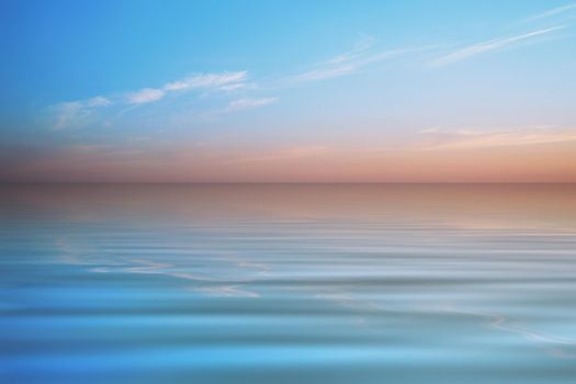 natural scenery delicious delicate sunset over a calm sea. For design and networking