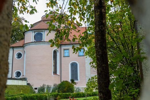 Weltenburg abbey, monastery near Kelheim, Bavaria, Germany at Danube river breakthrough